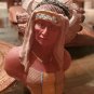 Ceramic Bisque Native American Indian Chief Bust with bull horns 5.5" by 4"