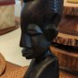 Original Kenyan Hand Carved African Woman Bust Head Ebony Wood Vintage
