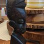Original Kenyan Hand Carved African Woman Bust Head Ebony Wood Vintage
