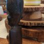 Original Kenyan Hand Carved African Woman Bust Head Ebony Wood Vintage