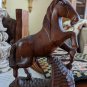 Vintage Solid Wood Carved Horse About 9" Tall By 5" Wide
