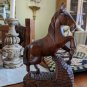 Vintage Solid Wood Carved Horse About 9" Tall By 5" Wide