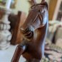 Vintage Solid Wood Carved Horse About 9" Tall By 5" Wide