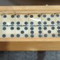 Brass Spinner Dominoes Double Six Set of 28 Vintage made in Taiwan