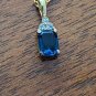 Classic Emerald Cut Blueish Tanzanite CZ Pendant