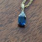 Classic Emerald Cut Blueish Tanzanite CZ Pendant
