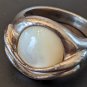 925 Sterling Silver White Opal Ring Size 7