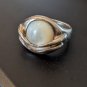 925 Sterling Silver White Opal Ring Size 7