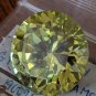 Lab Canary Green Diamond Round Polished Stone 52.00 cts