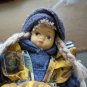 Collectible 5.5" Vintage Soft Body Doll Porcelain Face Twine Braids