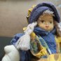Collectible 5.5" Vintage Soft Body Doll Porcelain Face Twine Braids