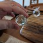 Two Faceted Crystal Glass Apple Figurines