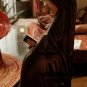 Wood Carving A Monk Reading a Book Figurine 6 inch