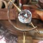 Facated Glass Crystal Ball In Unique Metal Display