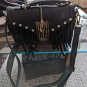 Small Leather Black Ladies Purse With W Insignia