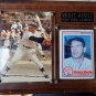 Vintage Mickey Mantle Wood Plaque With Mickey Mantle 1987 Topps Nestle #17 card