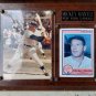 Vintage Mickey Mantle Wood Plaque With Mickey Mantle 1987 Topps Nestle #17 card