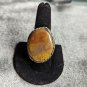True Vintage Large Jasper Silver Ring Size 7.5