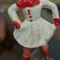 Vintage Barclay 2.5" Cast Iron&Acirc;&nbsp;Ice Skating Lady and Downhill Sliding Figurines