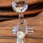 Glass Seal With Faceted Crystal Ball Ornament