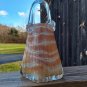Vintage Hand Blown Glass Purse Vase