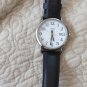 Timex Indigo White Dial With Date WR 30 black leather bands