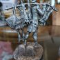 Franklin Mint Fine Pewter Statue The Rabbit Man Rabbits buy a fresh rabbit 1977