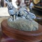Vintage Hamilton Collection Rabbit Figurine Audubon Bronzes by The Deatons