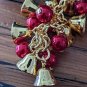 Vtg Avon Ring In The Holidays Pierced Earrings W Surgical Steel Posts