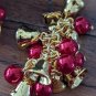 Vtg Avon Ring In The Holidays Pierced Earrings W Surgical Steel Posts