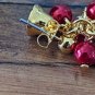 Vtg Avon Ring In The Holidays Pierced Earrings W Surgical Steel Posts