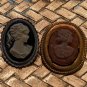 Two Vintage Cameo Brooches