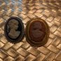 Two Vintage Cameo Brooches