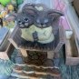 Two Bunnies Sitting In A Chair Ceramic Outdoor figurine