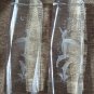 2 Crystals Laser Etched Hologram Musical Note Dancing Dolphins Paperweights