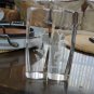 2 Crystals Laser Etched Hologram Musical Note Dancing Dolphins Paperweights