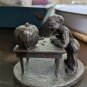 Pewter Figure Boy Carving a Pumpkin F. Robert Drury International Pewter