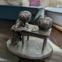 Pewter Figure Boy Carving a Pumpkin F. Robert Drury International Pewter