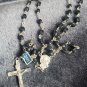 Vintage Silver Tone Rosario Necklace Made In Japan