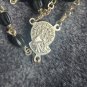 Vintage Silver Tone Rosario Necklace Made In Japan