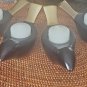 Crate & Barrel Black Golden Tail Bird Candel Holder Set of Four