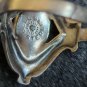 Sterling Stamped Ring Size 7 With Red Center Stone