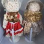 vintage porcelain victorian dolls pair of two