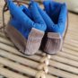 Homespun N' Blue Doll Hiking Boots, Brown and Blue , 2.8" sole length