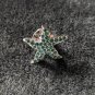 Swarovski Signed STAR FISH Tie Tack Tac Lapel Pin Retired Blue Pave