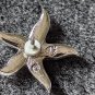 Swarovski Signed STAR FISH Tie Tack Tac Lapel Pin Retired Blue Pave