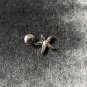 Swarovski Signed STAR FISH Tie Tack Tac Lapel Pin Retired Blue Pave
