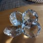 Four Diamond Shaped Glass Crystals Paperweights