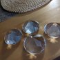 Four Diamond Shaped Glass Crystals Paperweights