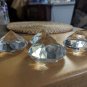 Four Diamond Shaped Glass Crystals Paperweights